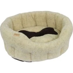 Earthbound Classic Sherpa Bone Dog Bed - Beige