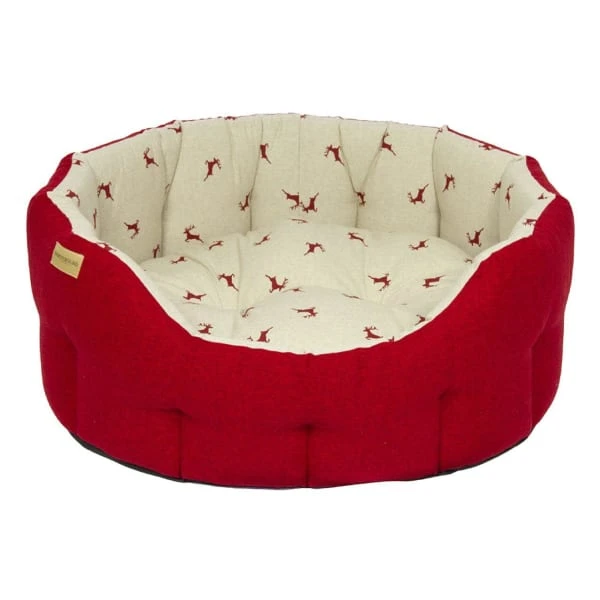 Earthbound Classic Brushed Stag Dog Bed - Red 2 Earthbound Classic Brushed Stag Dog Bed - Red - Image 2