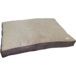 Earthbound Faux Suede Flat Cushion Dog Bed - Grey