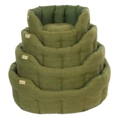 Earthbound Traditional Tweed & Waterproof Dog Bed - Green