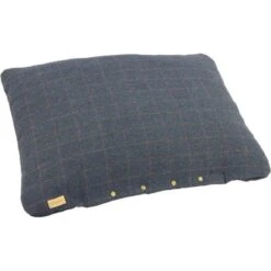 Earthbound Tweed Flat Dog Cushion - Navy