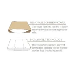 Earthbound Tweed Flat Cushion Dog Bed - Orange