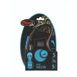 Flexi New Neon Dog Tape Lead - Blue
