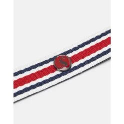 Joules Coastal Dog Lead - Red & Navy Blue