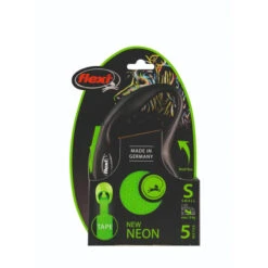Flexi New Neon Small Dog Tape Leash - Neon Green