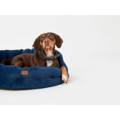Joules Chesterfield Dog Bed - Navy