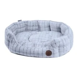 Petface White Plush Oval Large Dog Bed -ROYAL CANIN Shop I9647284