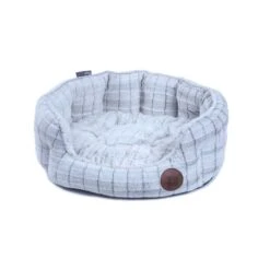 Petface White Plush Oval Small Dog Bed -ROYAL CANIN Shop I9647286