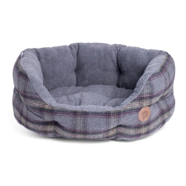 Petface Tweed Oval Dog Bed - Grey 4 Petface Tweed Oval Dog Bed - Grey - Image 4