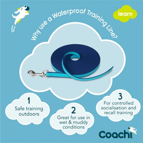 Coachi Waterproof Training Line For Dogs - Navy & Blue 3 Coachi Waterproof Training Line For Dogs - Navy & Blue - Image 3